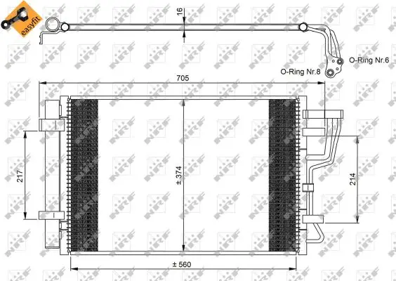 Preisreduziert NRF 35963 - Kondensator, Klimaanlage - EASY FIT
