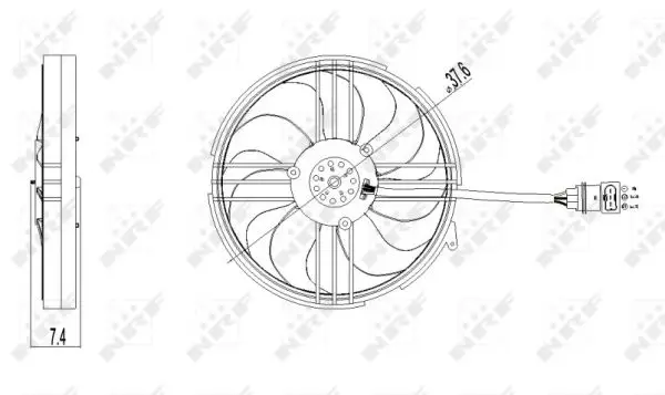 Aktuell NRF 47409 - Lüfter, Motorkühlung