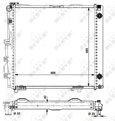 Angebot NRF 504258 - Kühler, Motorkühlung - EASY FIT