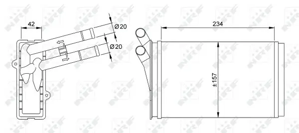 Direktkauf NRF 50524 - Wärmetauscher, Innenraumheizung