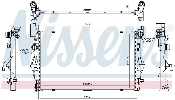 NISSENS 606022 - Kühler, Motorkühlung Saisonangebot