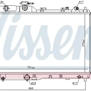Jetzt Bestellen NISSENS 606109 - Kühler, Motorkühlung