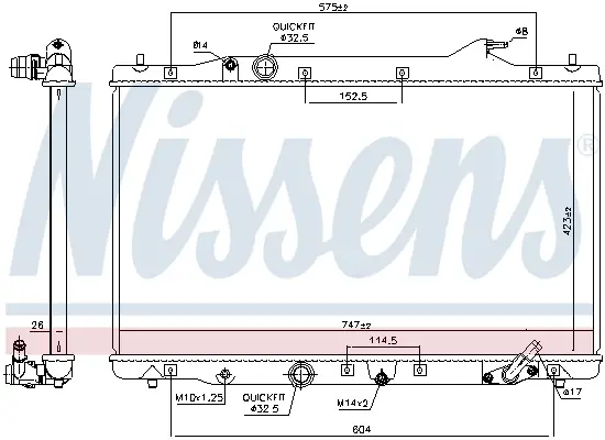 NISSENS 606216 - Kühler, Motorkühlung Neu