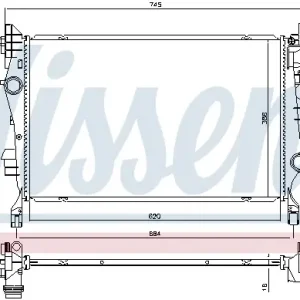 Ausverkauf NISSENS 606447 - Kühler, Motorkühlung