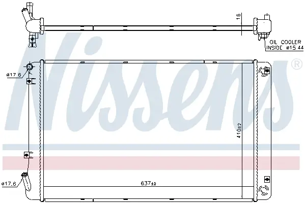 NISSENS 606608 - Kühler, Motorkühlung Wochenendangebot