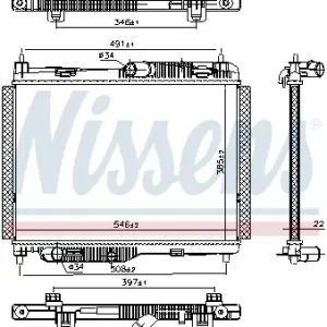 NISSENS 606662 - Kühler, Motorkühlung Sonderangebot