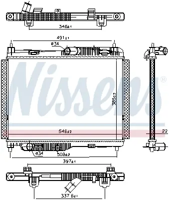 NISSENS 606662 - Kühler, Motorkühlung Sonderangebot
