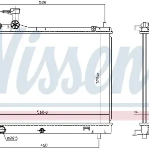 NISSENS 606700 - Kühler, Motorkühlung Knallerangebot