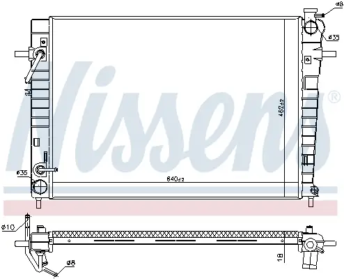 Sonderangebot NISSENS 675034 - Kühler, Motorkühlung