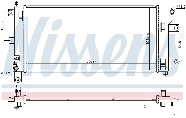 Sofort Bestellen NISSENS 68765 - Kühler, Motorkühlung