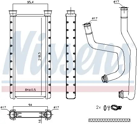 Schneller Versand NISSENS 707183 - Wärmetauscher, Innenraumheizung - ** FIRST FIT **