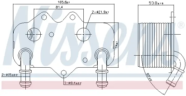 Billig NISSENS 90781 - Ölkühler, Motoröl