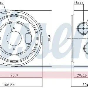 Preiswert NISSENS 90986 - Ölkühler, Motoröl - ** FIRST FIT **