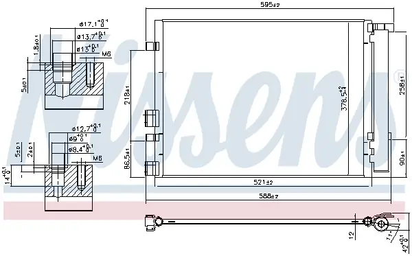 Ausverkauf NISSENS 940404 - Kondensator, Klimaanlage