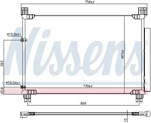 NISSENS 941147 - Kondensator, Klimaanlage Knallerangebot