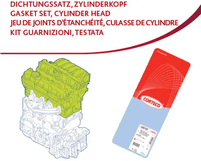 Abverkauf CORTECO 417376P - Dichtungssatz, Zylinderkopf
