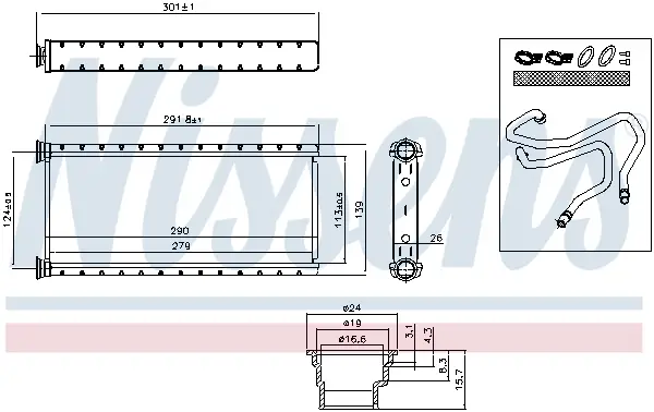NISSENS 73002 - Wärmetauscher, Innenraumheizung - ** FIRST FIT ** Preiswert