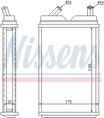 NISSENS 73624 - Wärmetauscher, Innenraumheizung Heißes Angebot
