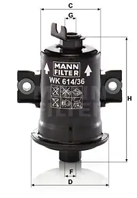 Neuheit MANN-FILTER WK 614/36 x - Kraftstofffilter