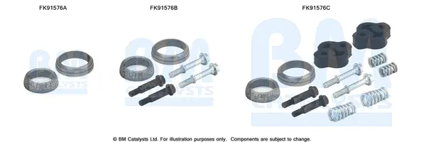 BM CATALYSTS FK91576 - Montagesatz, Katalysator Begrenztes Angebot