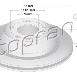 Zertifiziert TOPRAN 110 430 - Bremsscheibe
