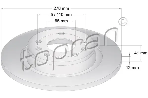TOPRAN 206 506 - Bremsscheibe Preisreduziert