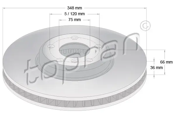 TOPRAN 502 238 - Bremsscheibe Geprüft