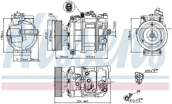 NISSENS 890025 - Kompressor, Klimaanlage - ** FIRST FIT ** Rabatt