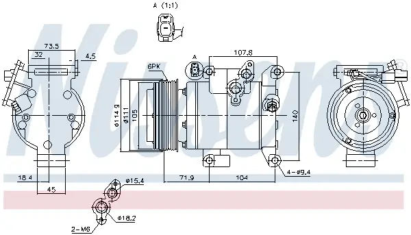 Geprüft NISSENS 890045 - Kompressor, Klimaanlage - ** FIRST FIT **
