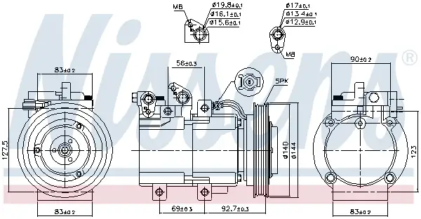 Top-Preis NISSENS 890182 - Kompressor, Klimaanlage - ** FIRST FIT **