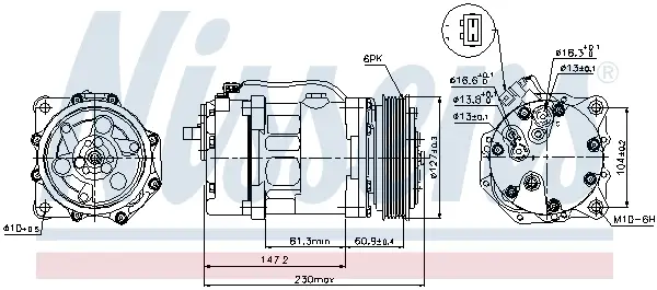 Neu Im Sortiment NISSENS 89044 - Kompressor, Klimaanlage - ** FIRST FIT **
