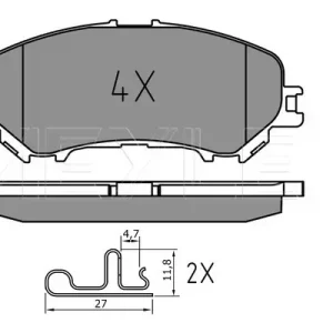 Versand Am Gleichen Tag MEYLE 025 220 6518/PD - Bremsbelagsatz, Scheibenbremse - MEYLE-PD Advanced performance and design.