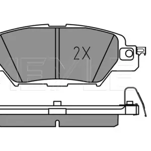 Aktuell MEYLE 025 223 3214/PD - Bremsbelagsatz, Scheibenbremse - MEYLE-PD Advanced performance and design.