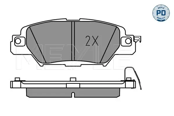 Aktuell MEYLE 025 223 3214/PD - Bremsbelagsatz, Scheibenbremse - MEYLE-PD Advanced performance and design.