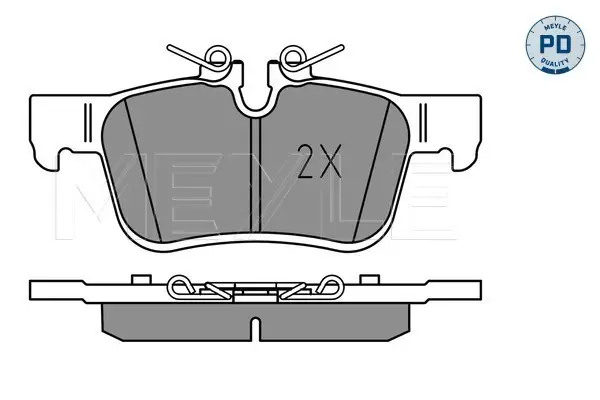 Garantierte Lieferung MEYLE 025 225 6816/PD - Bremsbelagsatz, Scheibenbremse - MEYLE-PD Advanced performance and design.