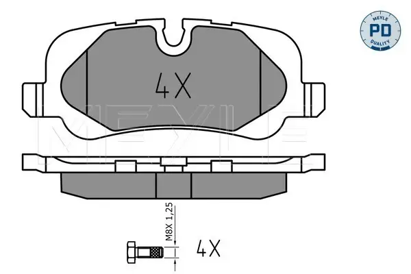 MEYLE 025 241 9217/PD - Bremsbelagsatz, Scheibenbremse - MEYLE-PD Advanced performance and design. Markenware