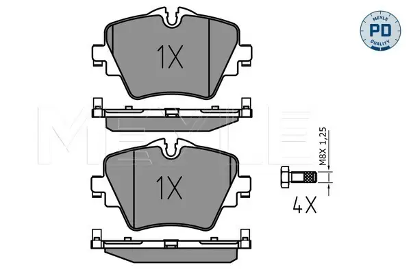 Sofort Bestellen MEYLE 025 256 1718/PD - Bremsbelagsatz, Scheibenbremse - MEYLE-PD Advanced performance and design.