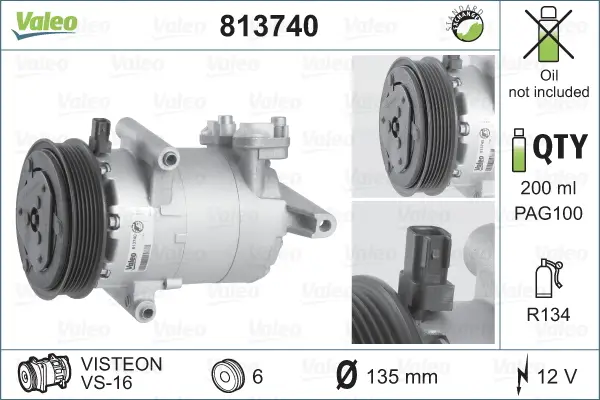 Billig VALEO 813740 - Kompressor, Klimaanlage - VALEO RE-GEN REMANUFACTURED