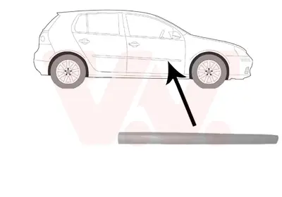 Markenprodukt VAN WEZEL 5894424 - Zier-/Schutzleiste, Tür