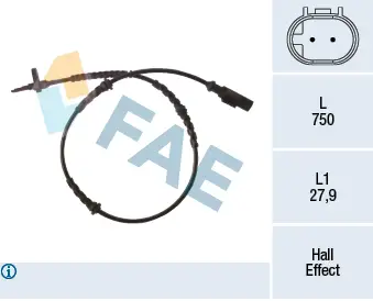 Heißes Angebot FAE 78265 - Sensor, Raddrehzahl
