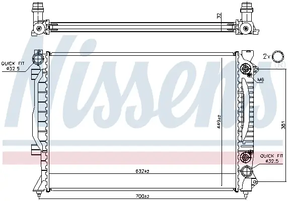 NISSENS 60423A - Kühler, Motorkühlung - ** FIRST FIT ** Top-Angebot