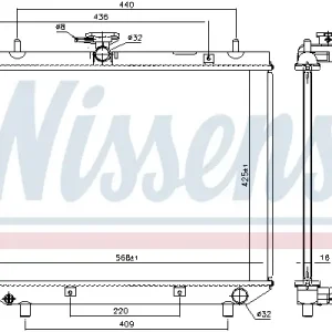 Top-Angebot NISSENS 617555 - Kühler, Motorkühlung