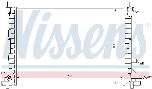 NISSENS 62086 - Kühler, Motorkühlung Top-Seller
