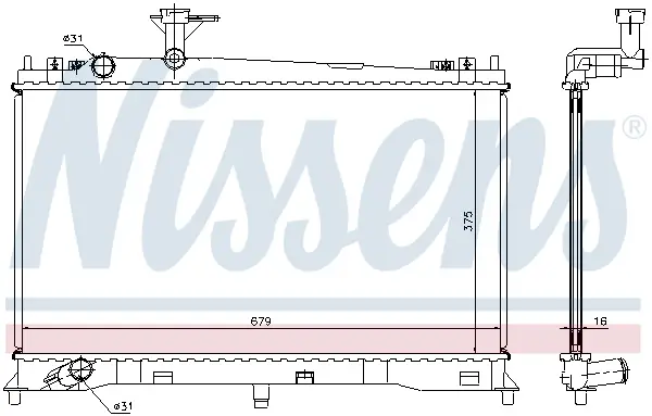 NISSENS 62462A - Kühler, Motorkühlung Abverkauf