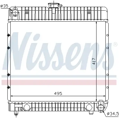 Neu Im Sortiment NISSENS 62710 - Kühler, Motorkühlung