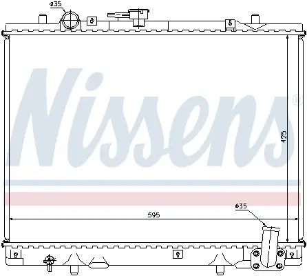 Echt NISSENS 62892 - Kühler, Motorkühlung