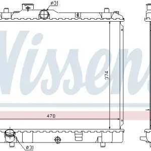 NISSENS 630707 - Kühler, Motorkühlung Rabatt