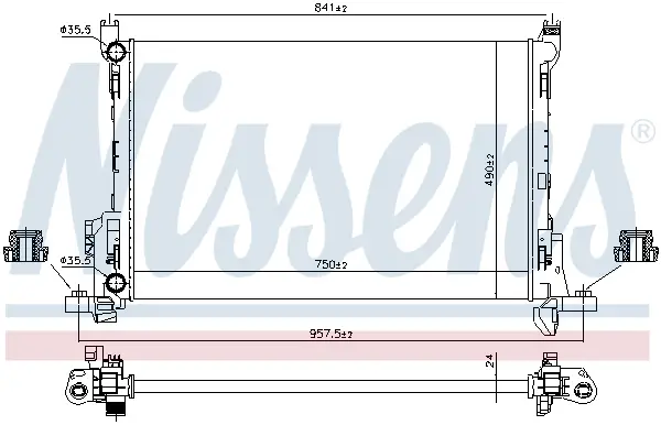 Sichere Zahlung NISSENS 630803 - Kühler, Motorkühlung