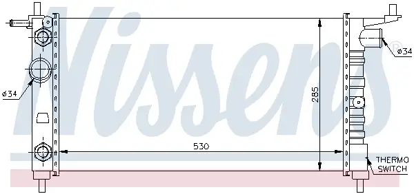 Sonderaktion NISSENS 63284 - Kühler, Motorkühlung