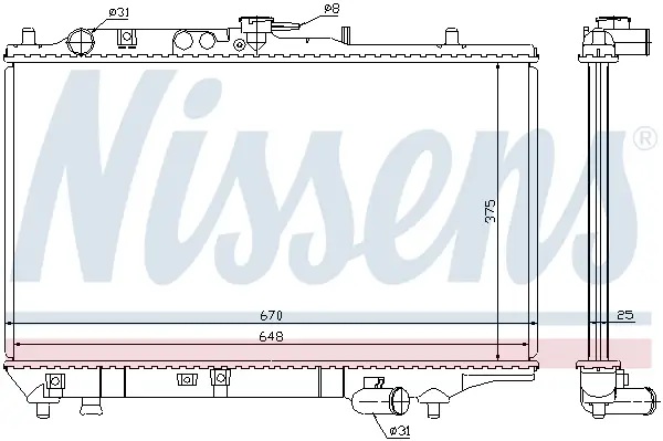 Schnäppchen NISSENS 63390 - Kühler, Motorkühlung